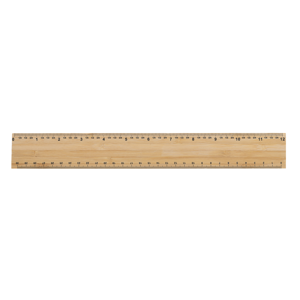 Regla extra gruesa de bambú de doble cara de 30 cm Timberson - Imagen 2