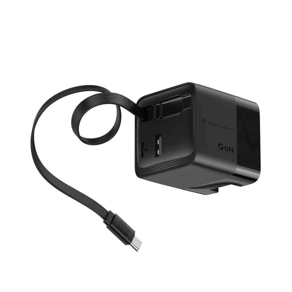 Cargador GaN Mendocino con cable retráctil Urban Vitamin 65W - Imagen 4