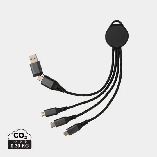 Cable de carga 6 en 1 de aluminio reciclado Terra RCS