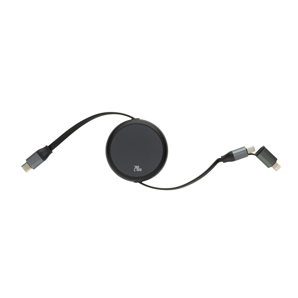 Cable retráctil 2 en 1 aluminio reciclado Terra RCS 240W - Imagen 3