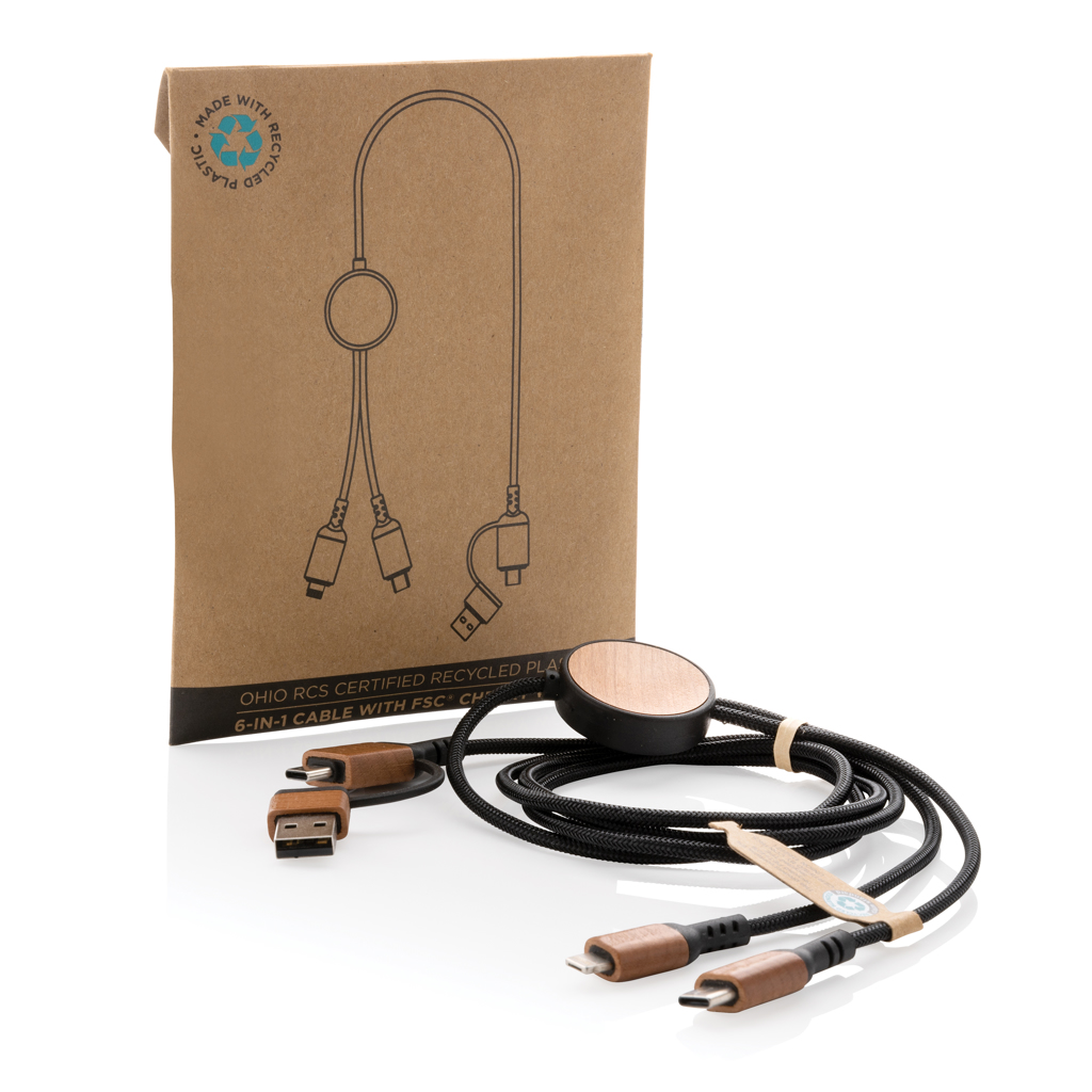 Cable Ohio 6 en 1 de plástico reciclado certificado RCS - Imagen 2
