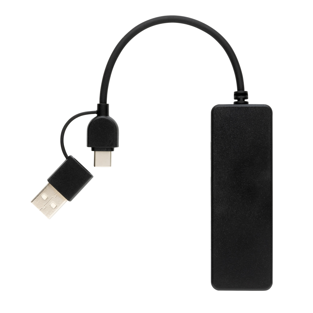 Puerto USB RCS de plástico reciclado con doble entrada - Imagen 2