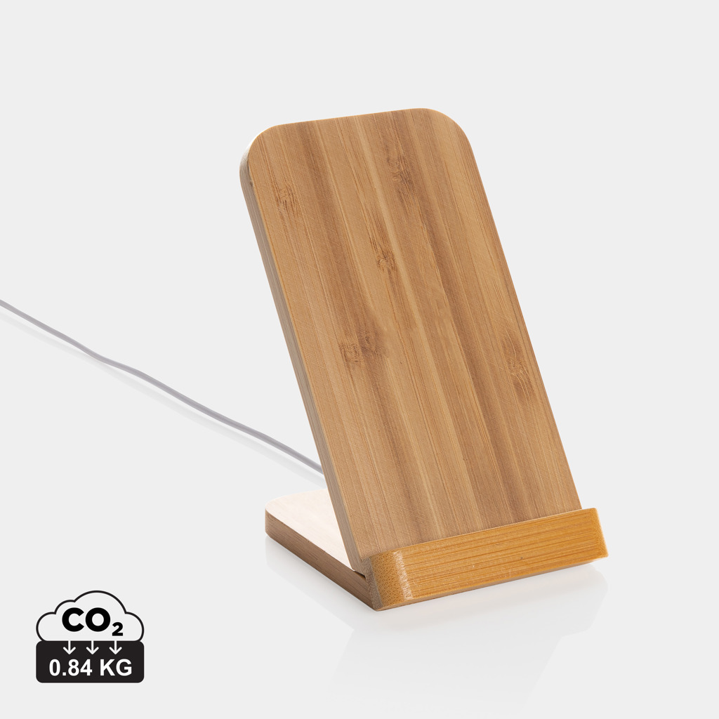 Soporte de carga inalámbrica 5W de bambú