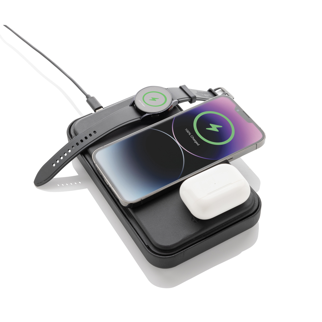Estuche viaje reciclado RCS Swiss Peak con cargador 3 en 1 - Imagen 3