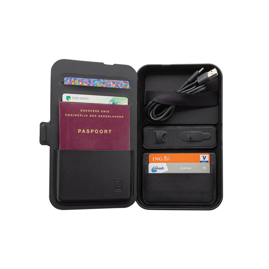 Estuche viaje reciclado RCS Swiss Peak con cargador 3 en 1 - Imagen 4