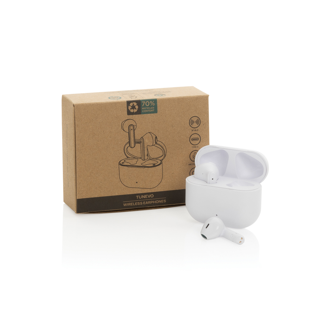 Auriculares inalámbricos Tunevo RCS de plástico reciclado - Imagen 2