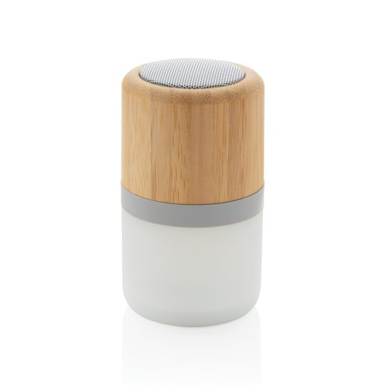 Altavoz Bambú con luz cambiante 3W