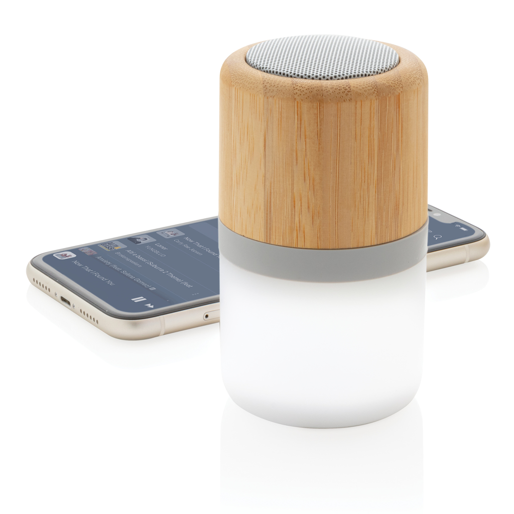 Altavoz Bambú con luz cambiante 3W - Imagen 2