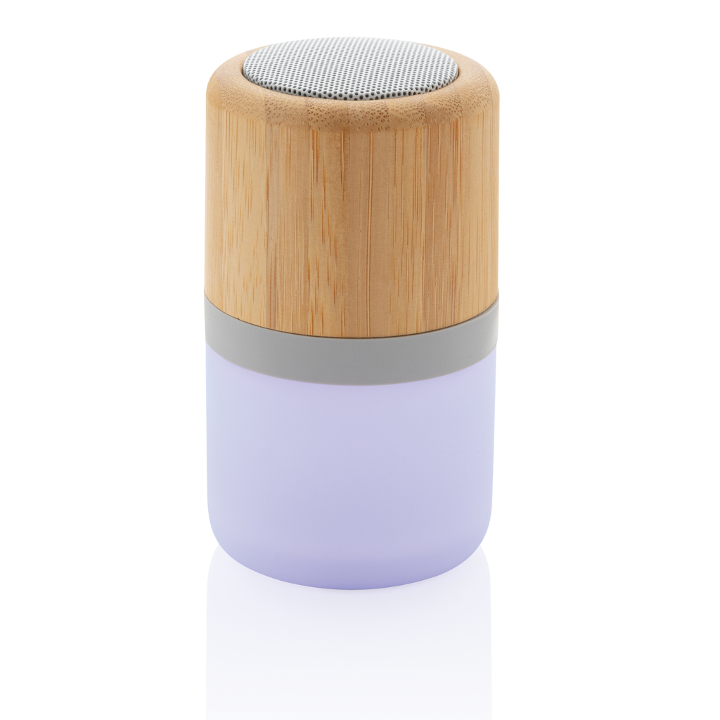 Altavoz Bambú con luz cambiante 3W - Imagen 4
