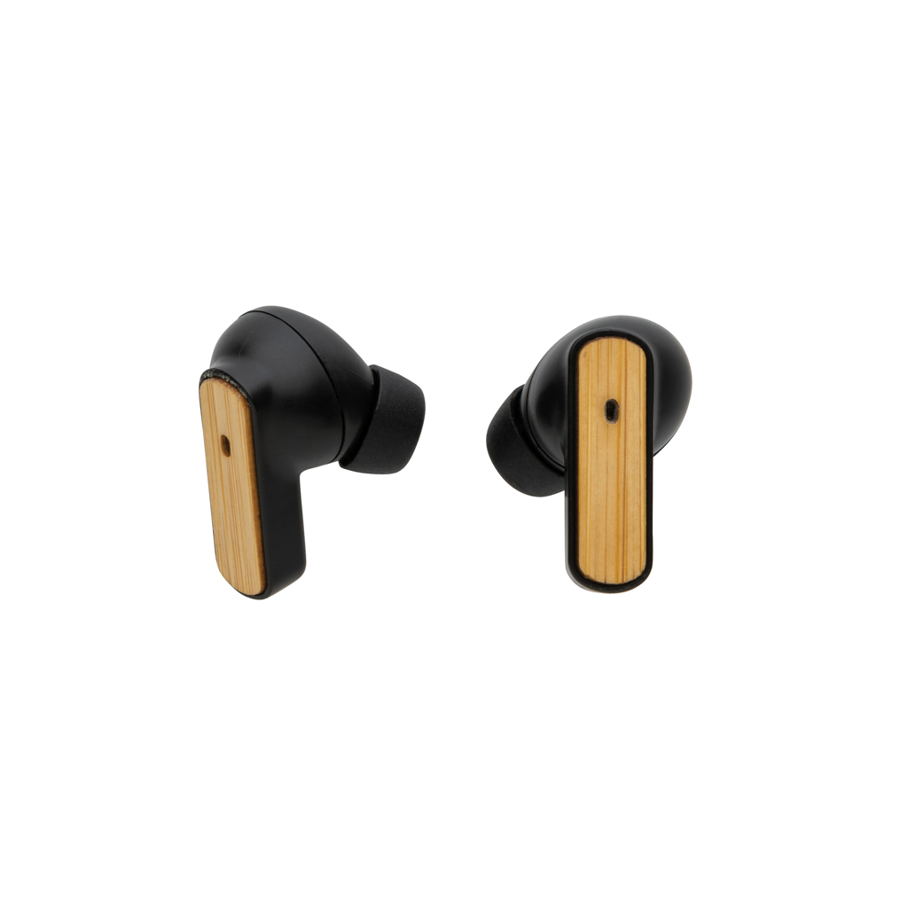 Auriculares TWS de plástico reciclado RCS y bambú - Imagen 4
