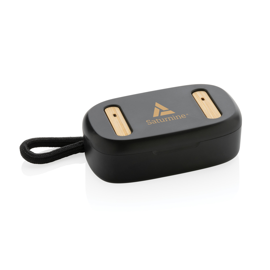 Auriculares TWS de plástico reciclado RCS y bambú - Imagen 5