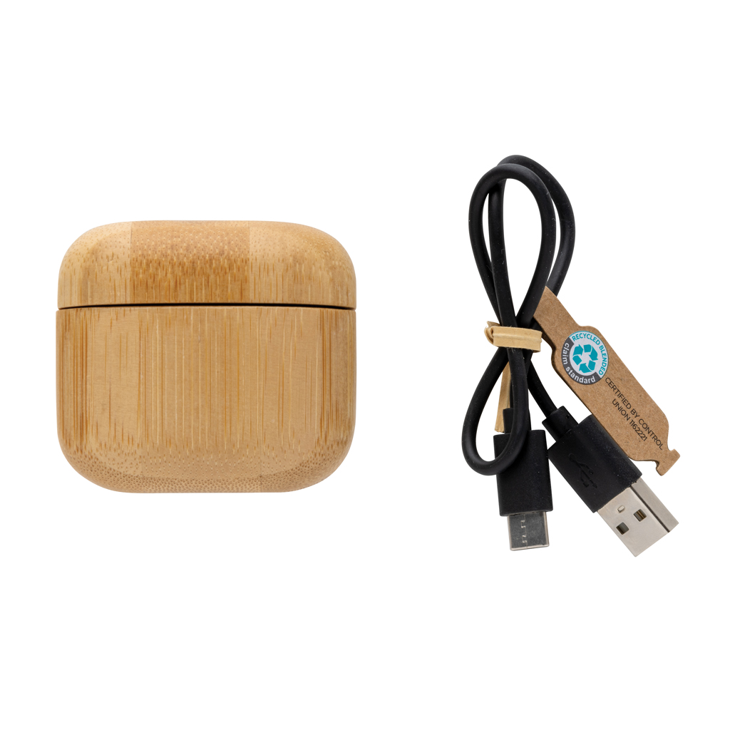 Auriculares TWS de bambú y plástico reciclado RCS - Imagen 2