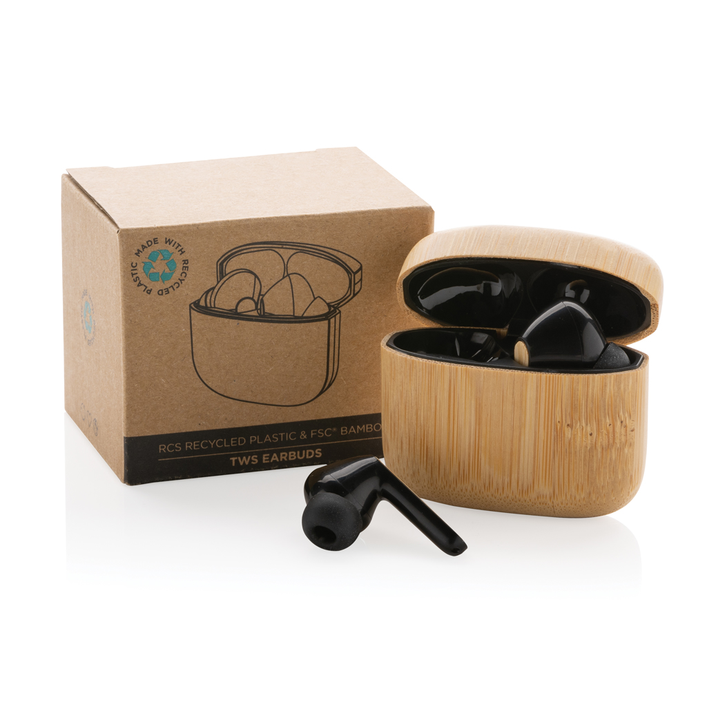Auriculares TWS de bambú y plástico reciclado RCS - Imagen 6