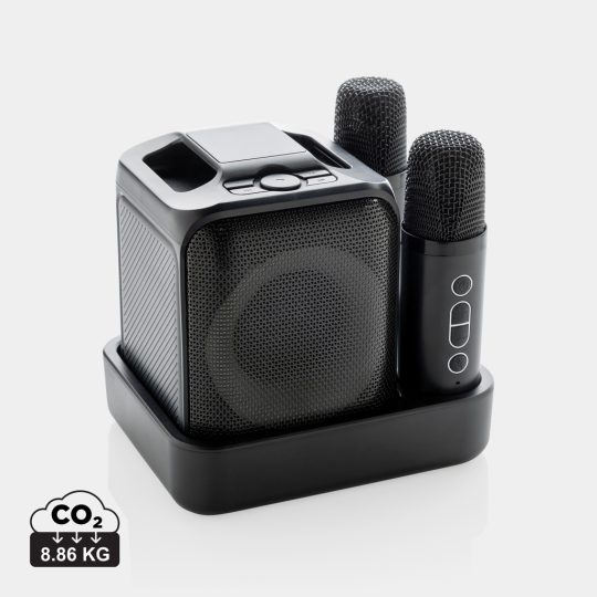 Set karaoke de plástico reciclado Singvibe RCS con doble mic