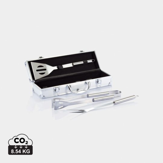 Set Barbacoa 3 piezas en caja de aluminio