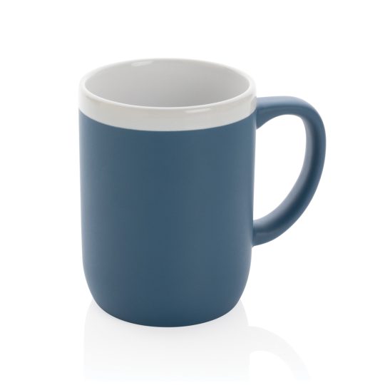 Taza de cerámica con borde blanco 300ml.