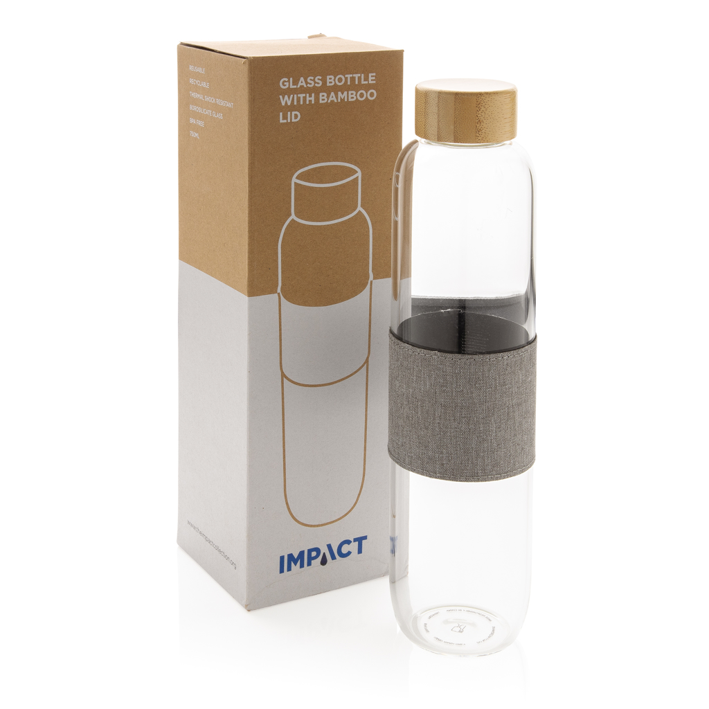 Botella Impact de vidrio de borosilicato con bambú - Imagen 7