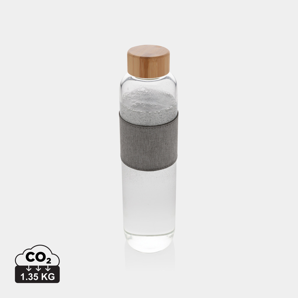 Botella Impact de vidrio de borosilicato con bambú