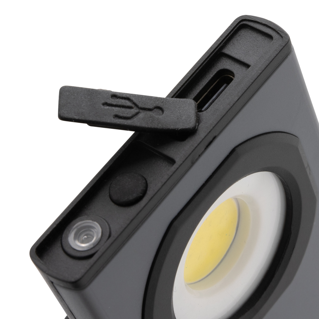 Luz de trabajo de bolsillo USB de plástico reciclado Gear X - Imagen 6
