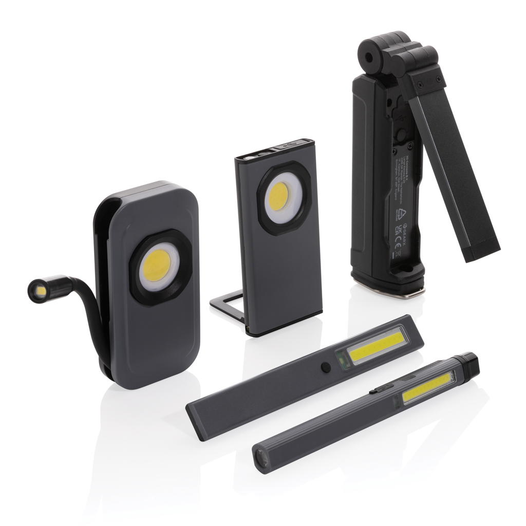 Luz de trabajo de bolsillo USB de plástico reciclado Gear X - Imagen 7