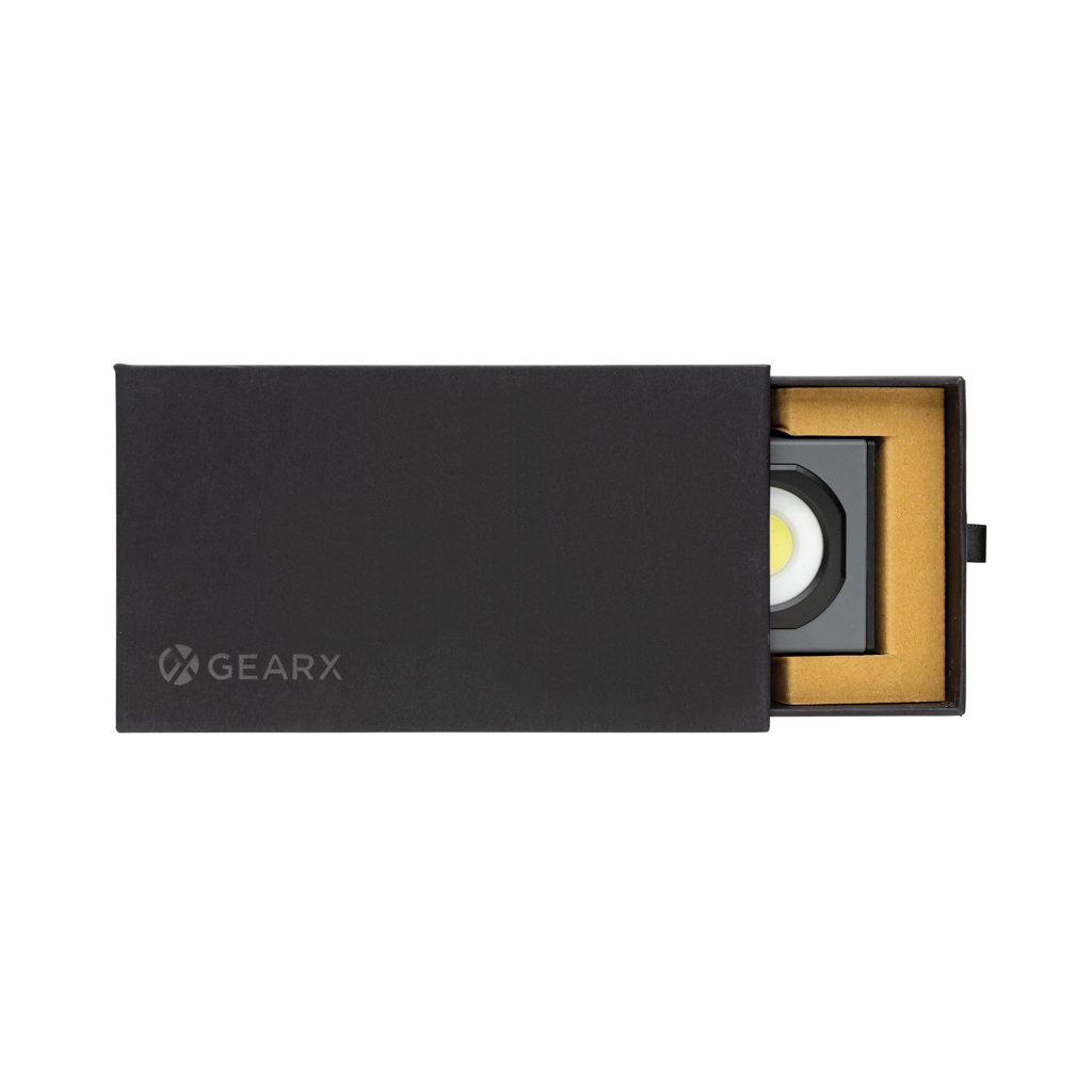 Luz de trabajo de bolsillo USB de plástico reciclado Gear X - Imagen 8