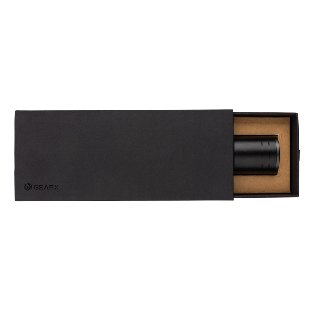 Linterna resistente recargable USB de aluminio reciclado RCS - Imagen 4