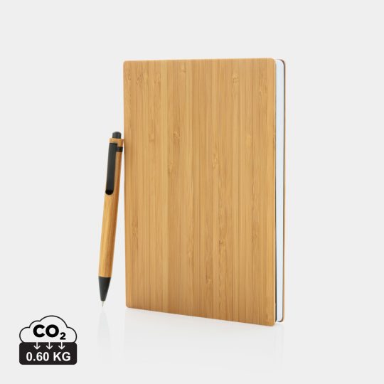 Juego de libreta y bolígrafo A5 Bamboo