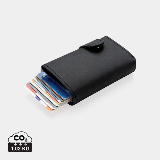 Tarjetero RFID aluminio PU con billetera