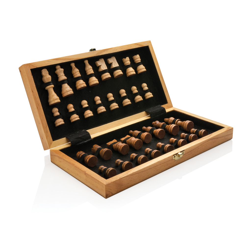Juego de ajedrez plegable Luxury de madera - Imagen 2