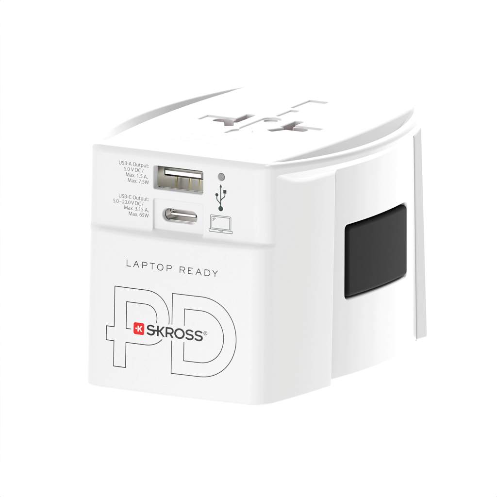 Adaptador de viaje mundial SKROSS MUV 65W PD con cable C USB - Imagen 2