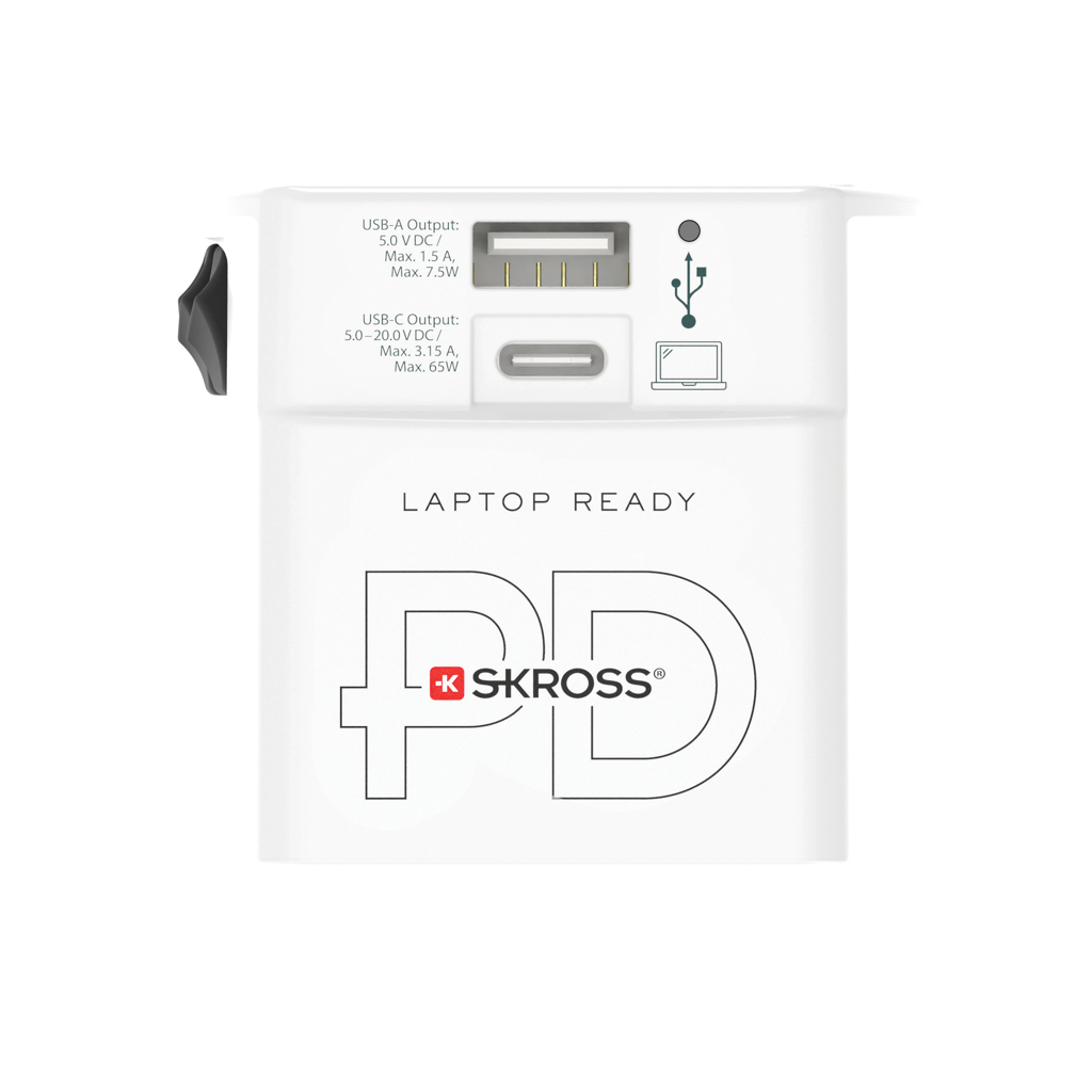 Adaptador de viaje mundial SKROSS MUV 65W PD con cable C USB - Imagen 3