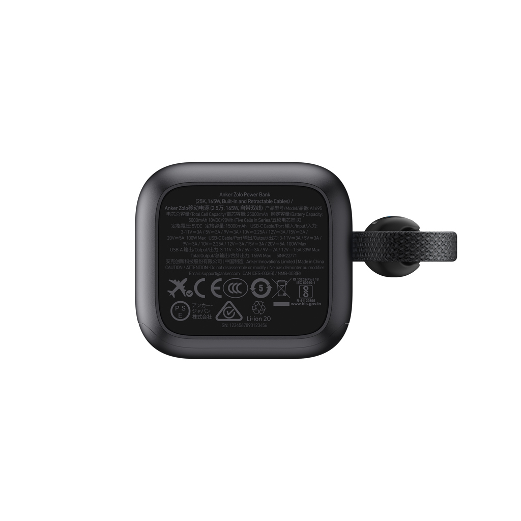 Batería Anker 25.000 mAh 165W con cable retráctil - Imagen 5