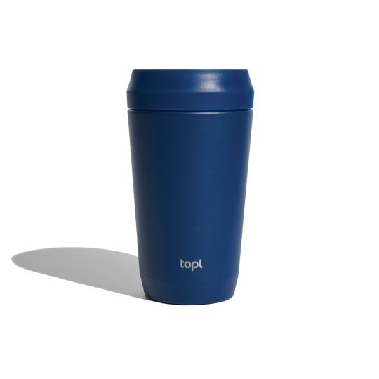 Taza Topl To Go de acero reciclado con tapa patentada 360