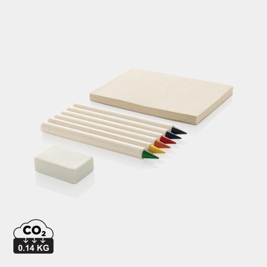 Set 6 lápices de colores Micki GRS infinity con bloc
