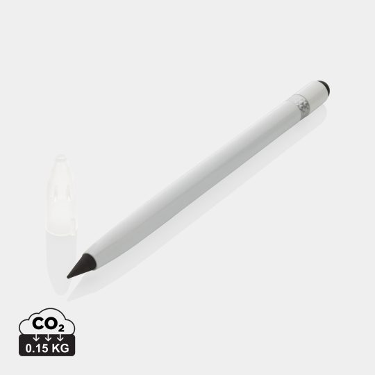 Bolígrafo sin tinta de aluminio con goma