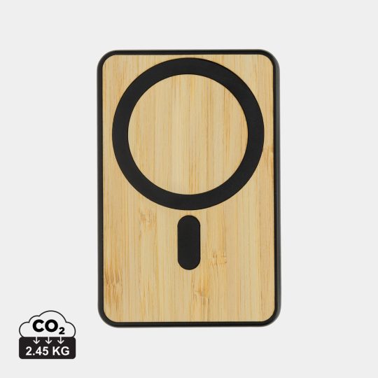 Powerbank magnético bambú Zen RCS de RPET 5.000 mAh