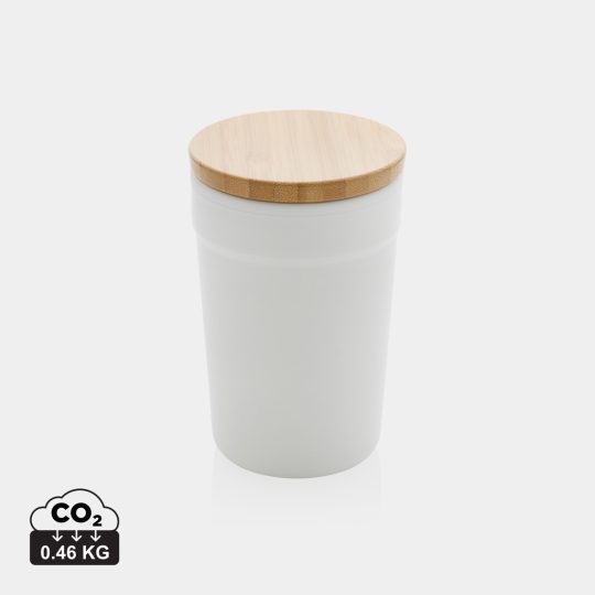 Taza GRS RPP con tapa de bambú