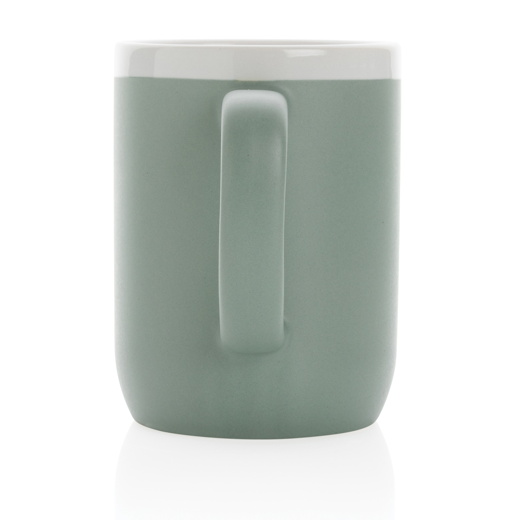 Taza de cerámica con borde blanco 300ml. - Imagen 4