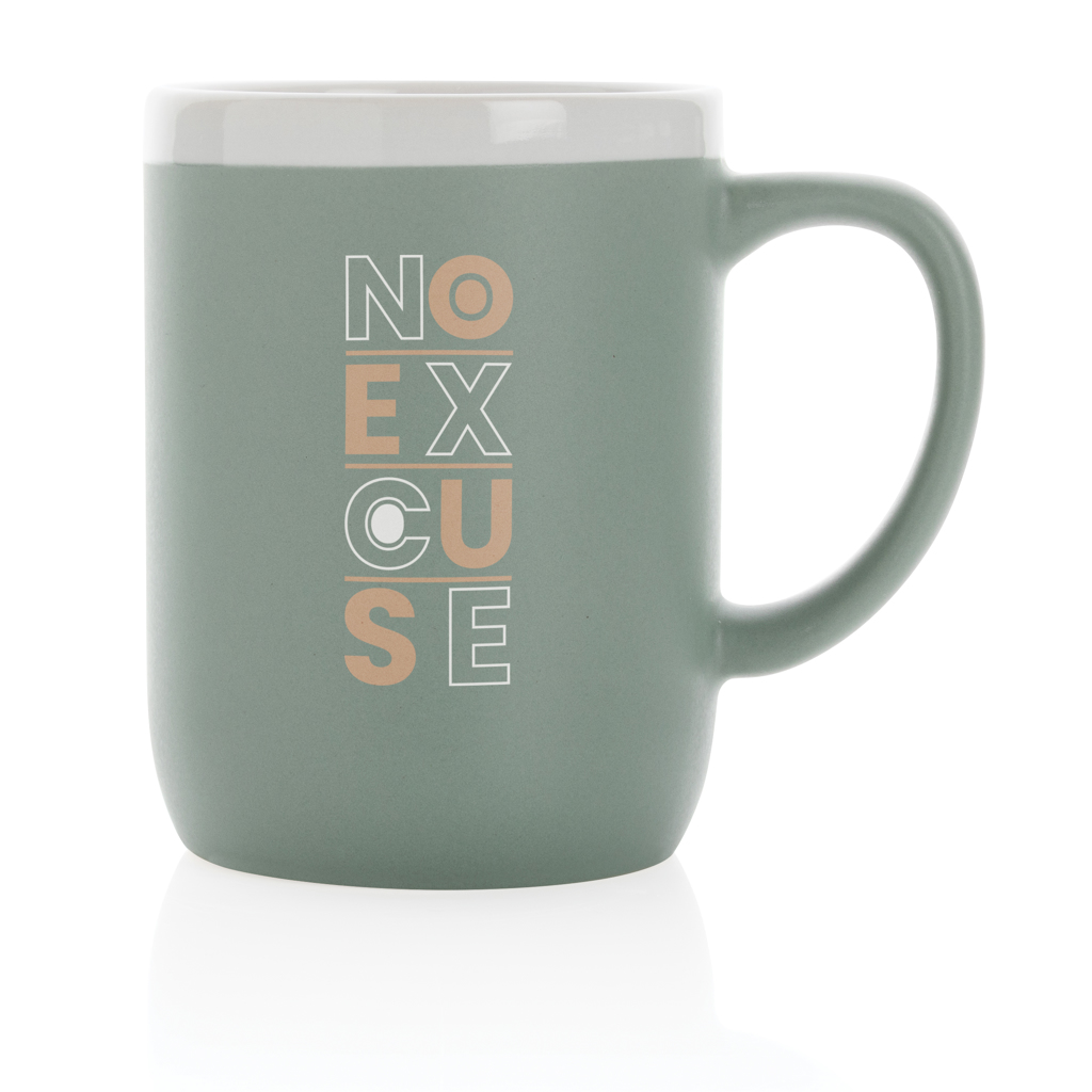Taza de cerámica con borde blanco 300ml. - Imagen 5