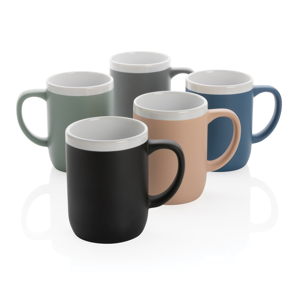 Taza de cerámica con borde blanco 300ml. - Imagen 7