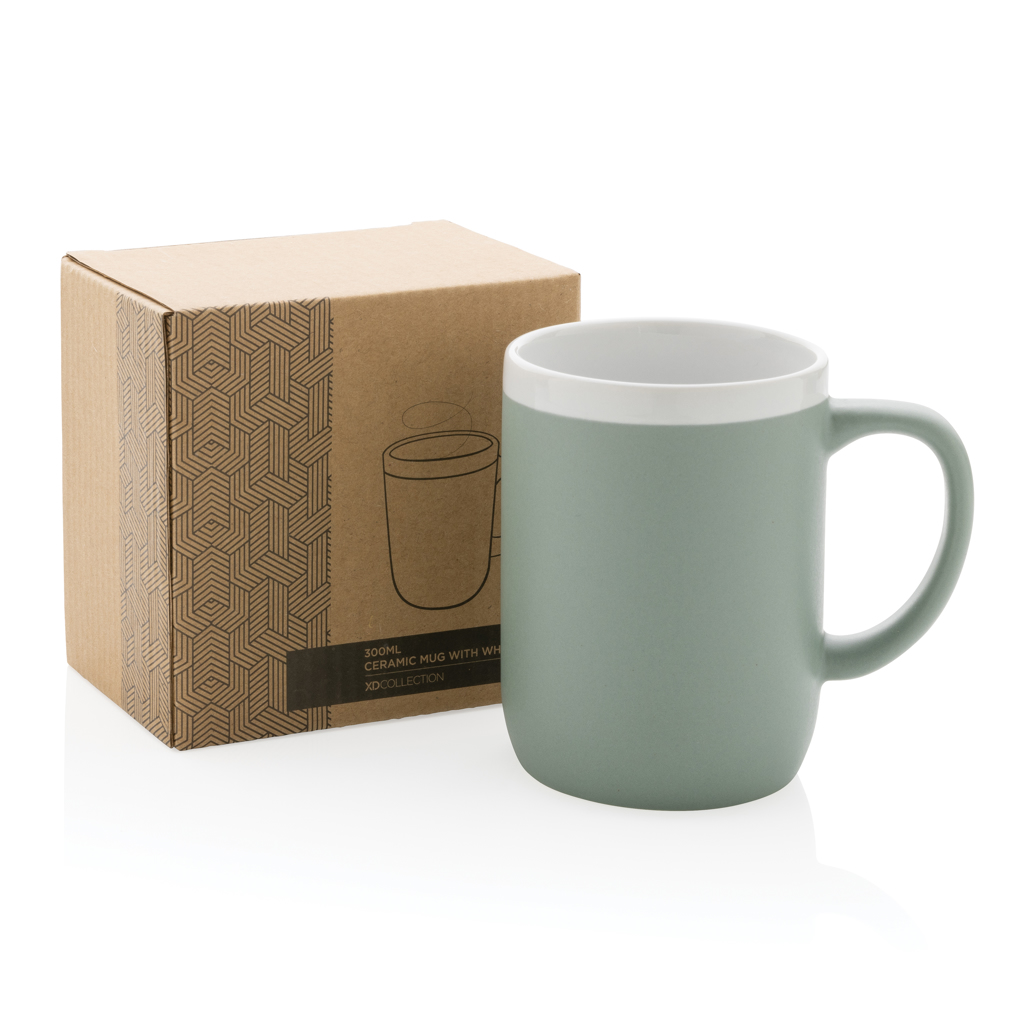 Taza de cerámica con borde blanco 300ml. - Imagen 6