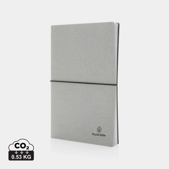 Libreta A5 de cuero reciclado GRS