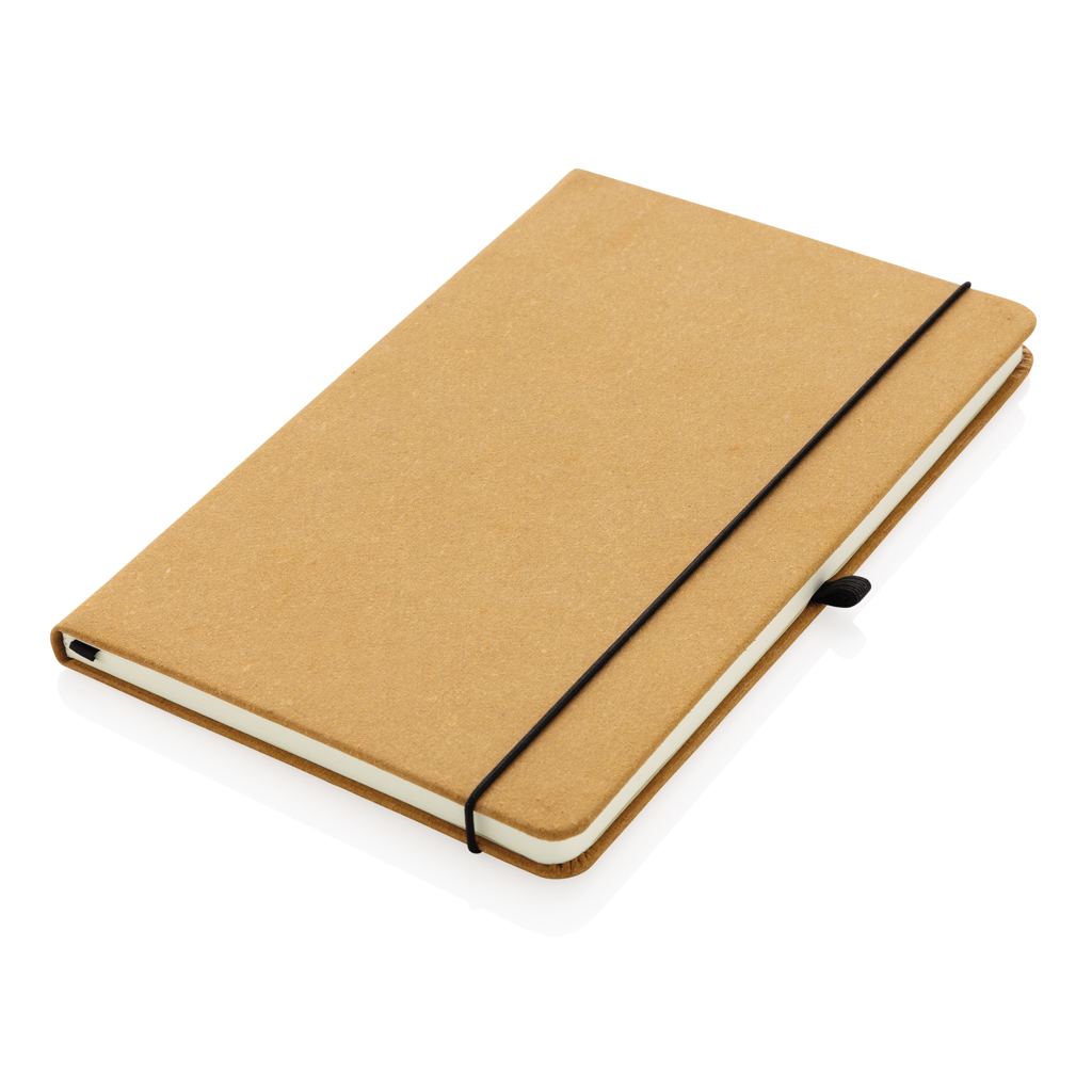 Libreta A5 de cuero reciclado GRS de tapa dura - Imagen 2