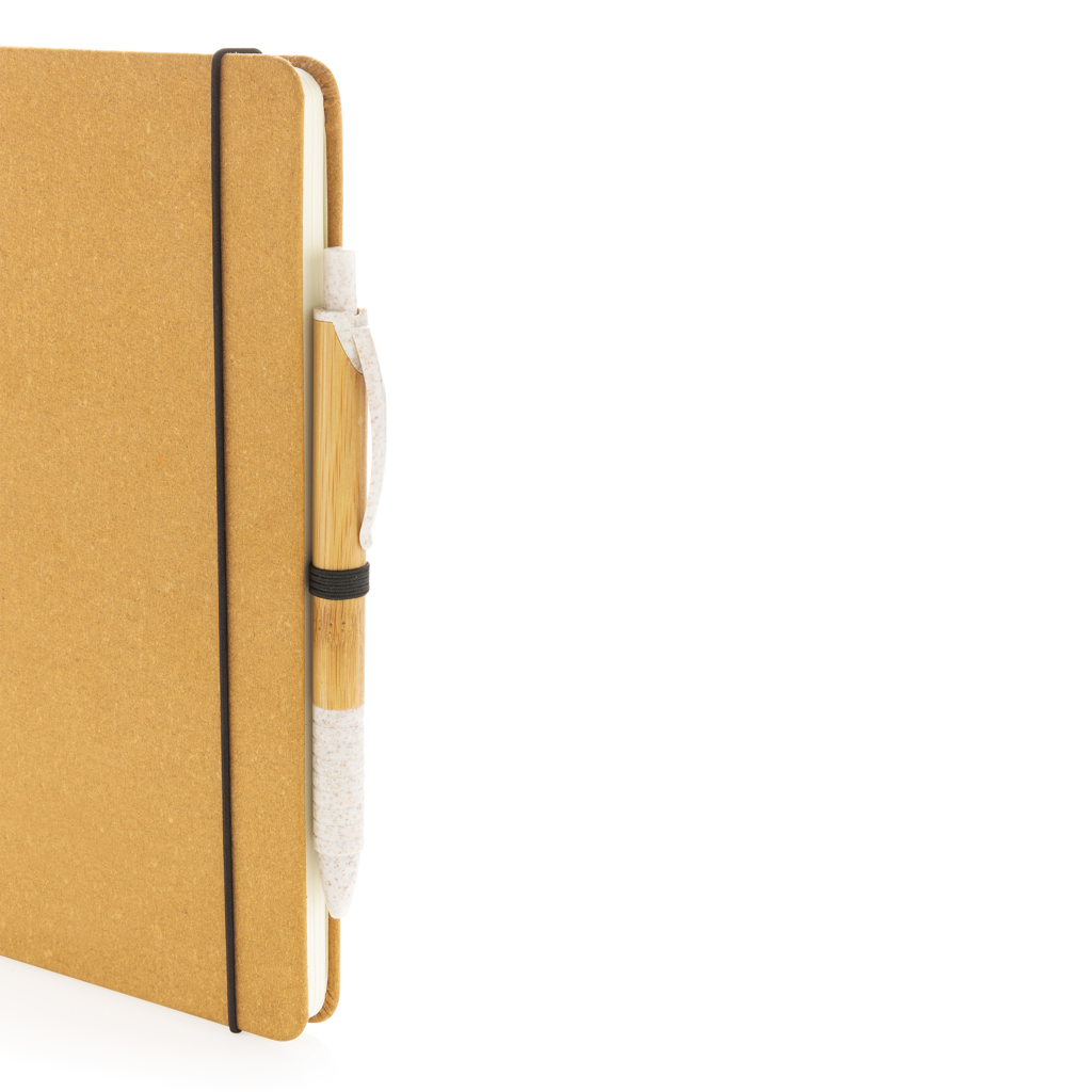 Libreta A5 de cuero reciclado GRS de tapa dura - Imagen 6