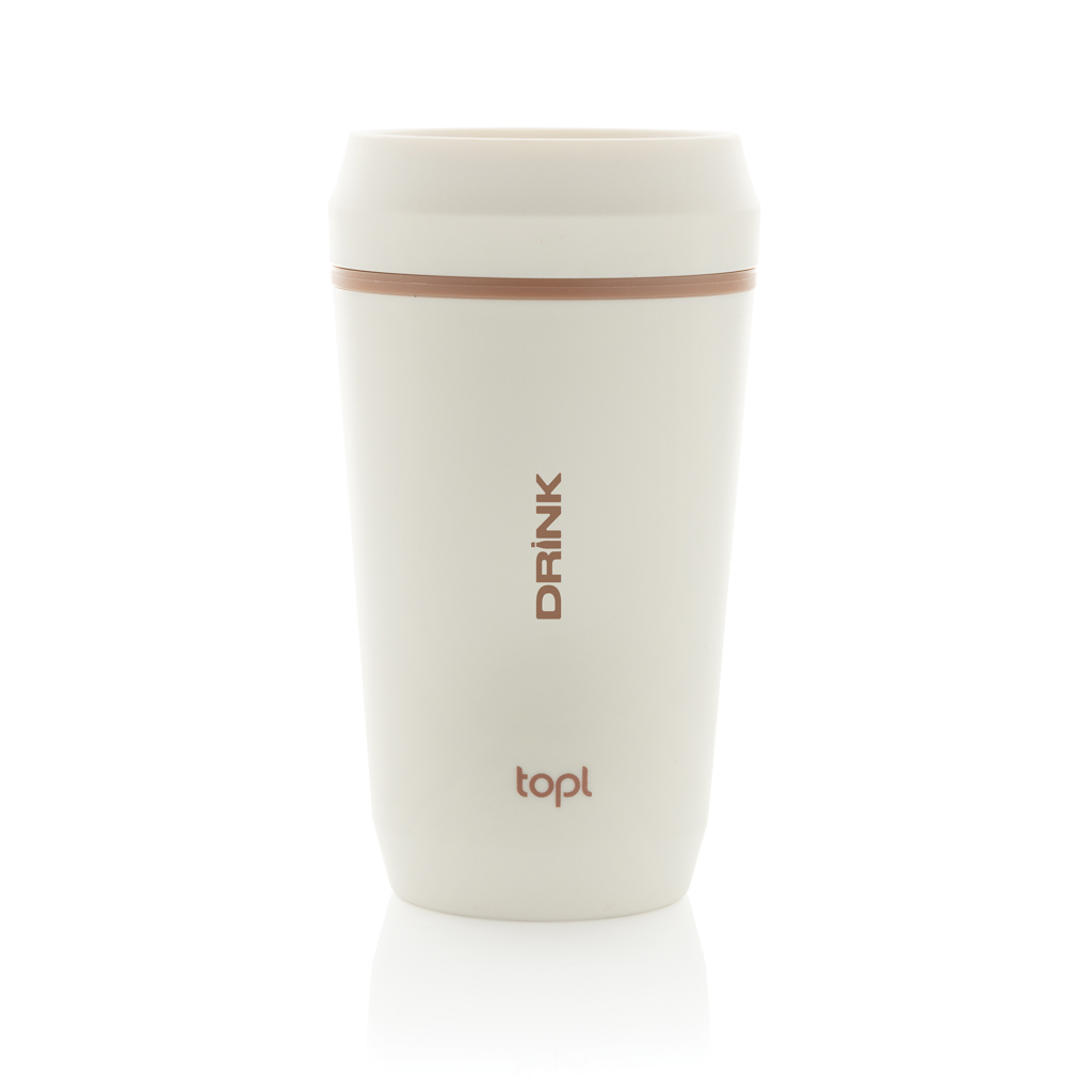 Vaso de plástico reciclado Topl To Go con tapa patentada 360 - Imagen 3