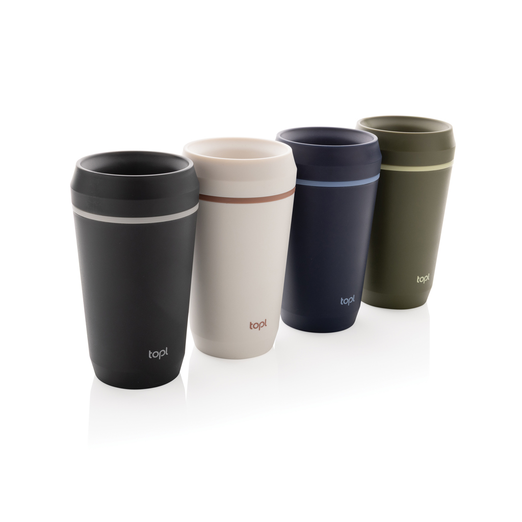 Vaso de plástico reciclado Topl To Go con tapa patentada 360 - Imagen 5