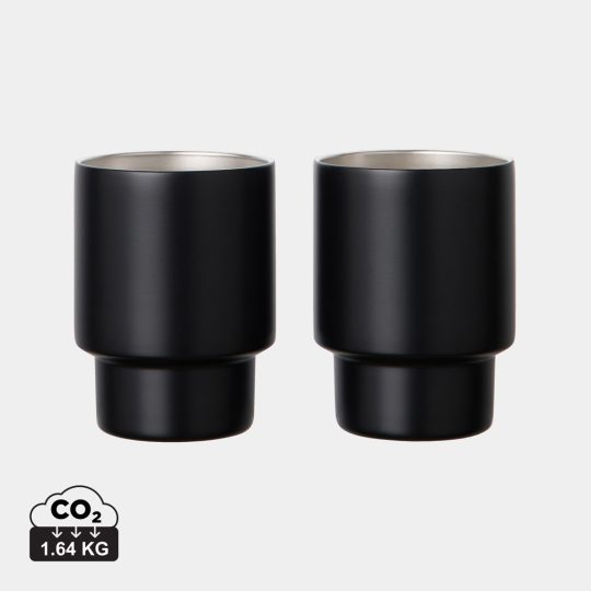 Set 2 tazas de acero inoxidable recicladas VINGA Nagano RCS
