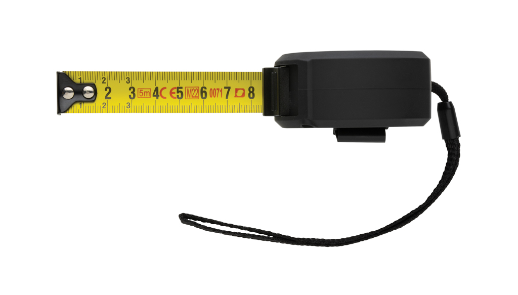 Flexómetro de bambú de plástico reciclado RCS 5M/19mm - Imagen 4