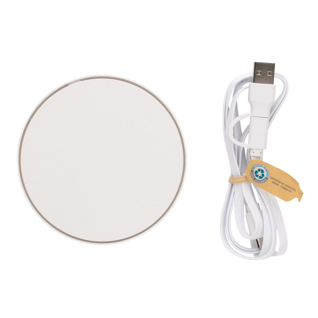 Cargador inalámbrico 10W de plástico reciclado RCS - Imagen 4