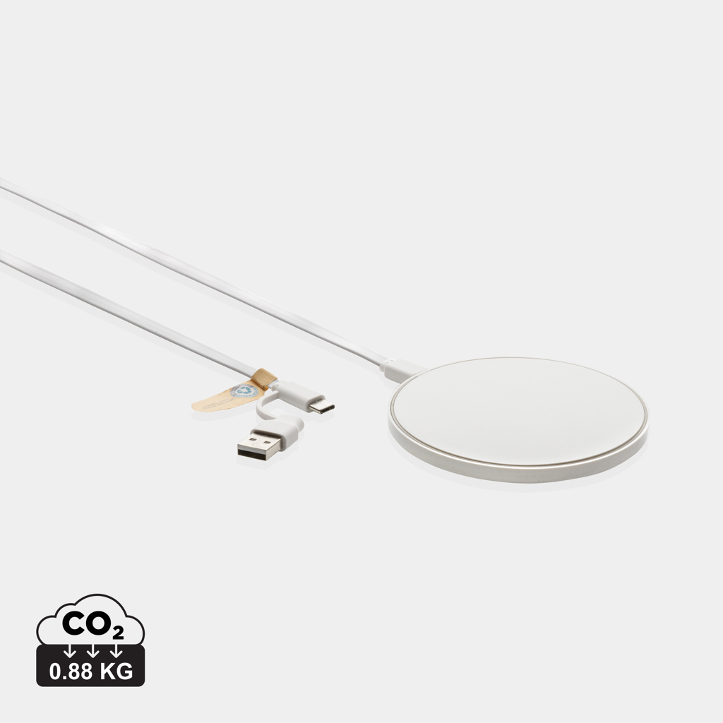 Cargador inalámbrico 10W de plástico reciclado RCS